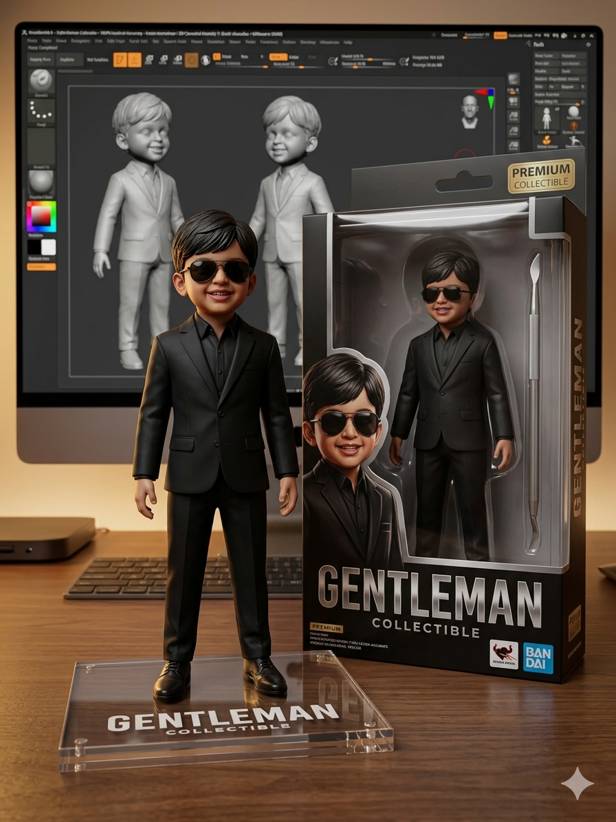 Miniature Action Figure Box Portrait Design