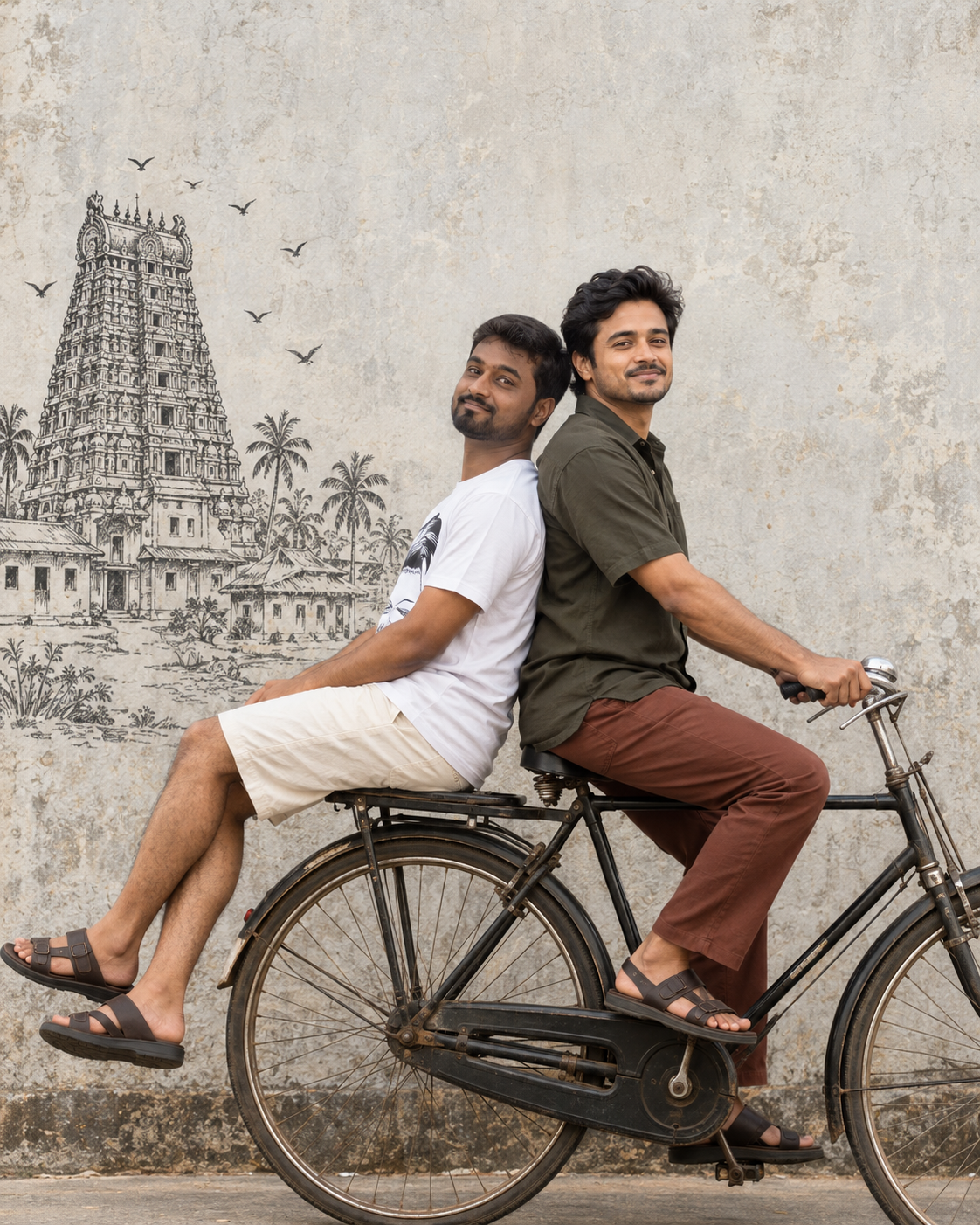 Vintage Tamil Nadu Bicycle Ride – Nostalgic South Indian Lifestyle Portrait