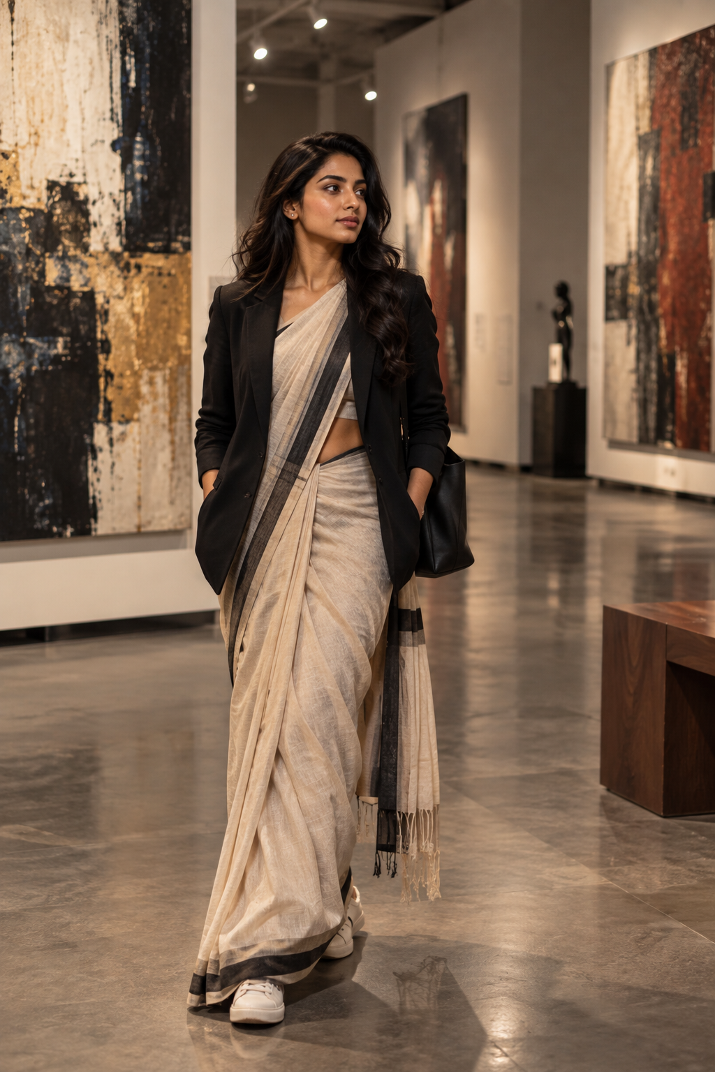 Modern South Indian Saree Fashion Editorial – Contemporary Tamil Style