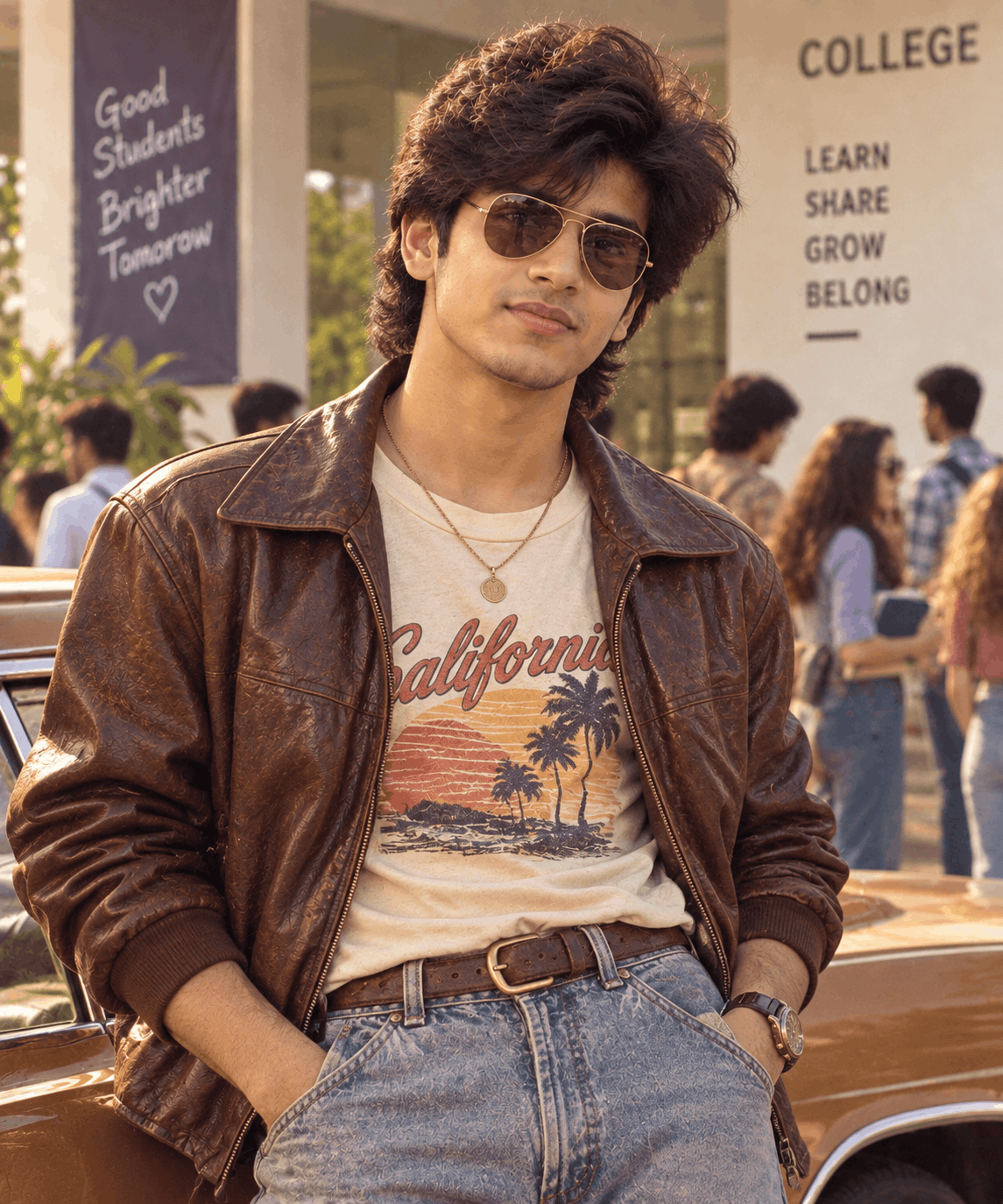 1980s Hollywood-Inspired Fashion Look